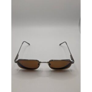 Lavida HM76776 Rectangle Sunglasses Gunmetal Frame Brown Lens 52-20 Vintage